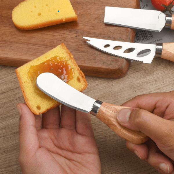 6 Piece Steel Stainless Cheese Knife Set
